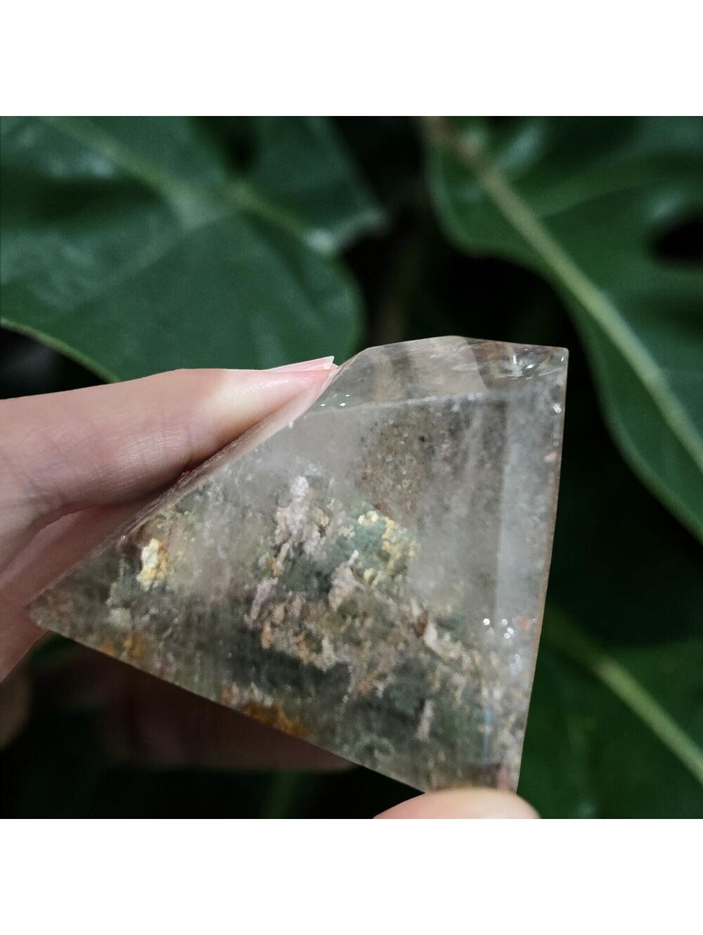 A218. Four Seasons Garden Quartz (Lodolite) Natural Crystal  - Super Clear